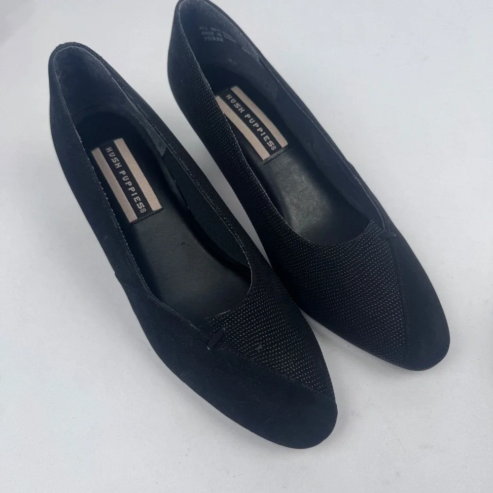 Vintage Hush Puppies Women's 8 Linda Black Heels 2.5
